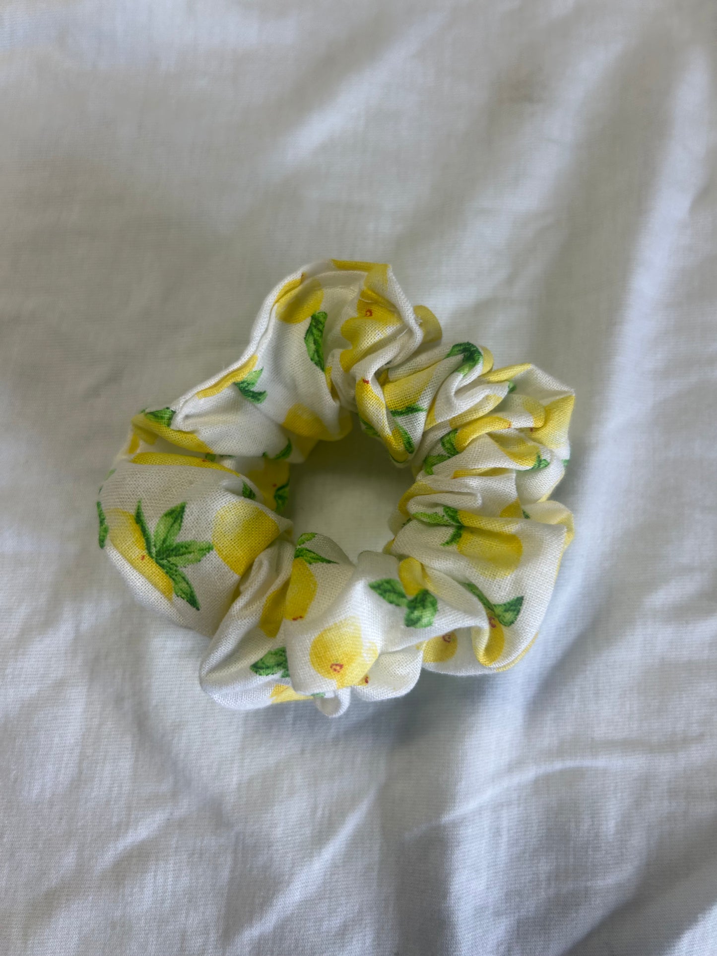 Lemon Hair Scrunchie