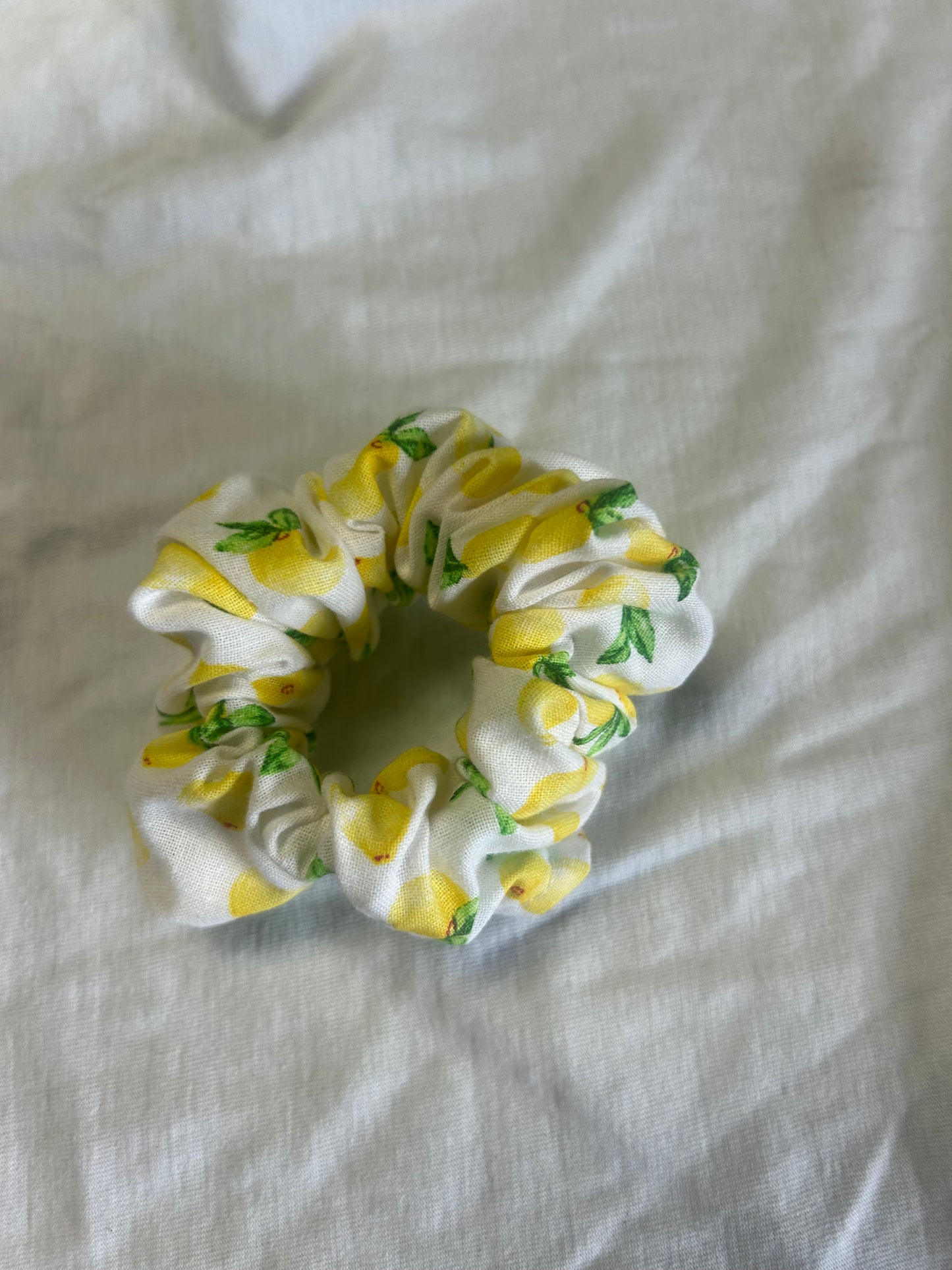Lemon Hair Scrunchie