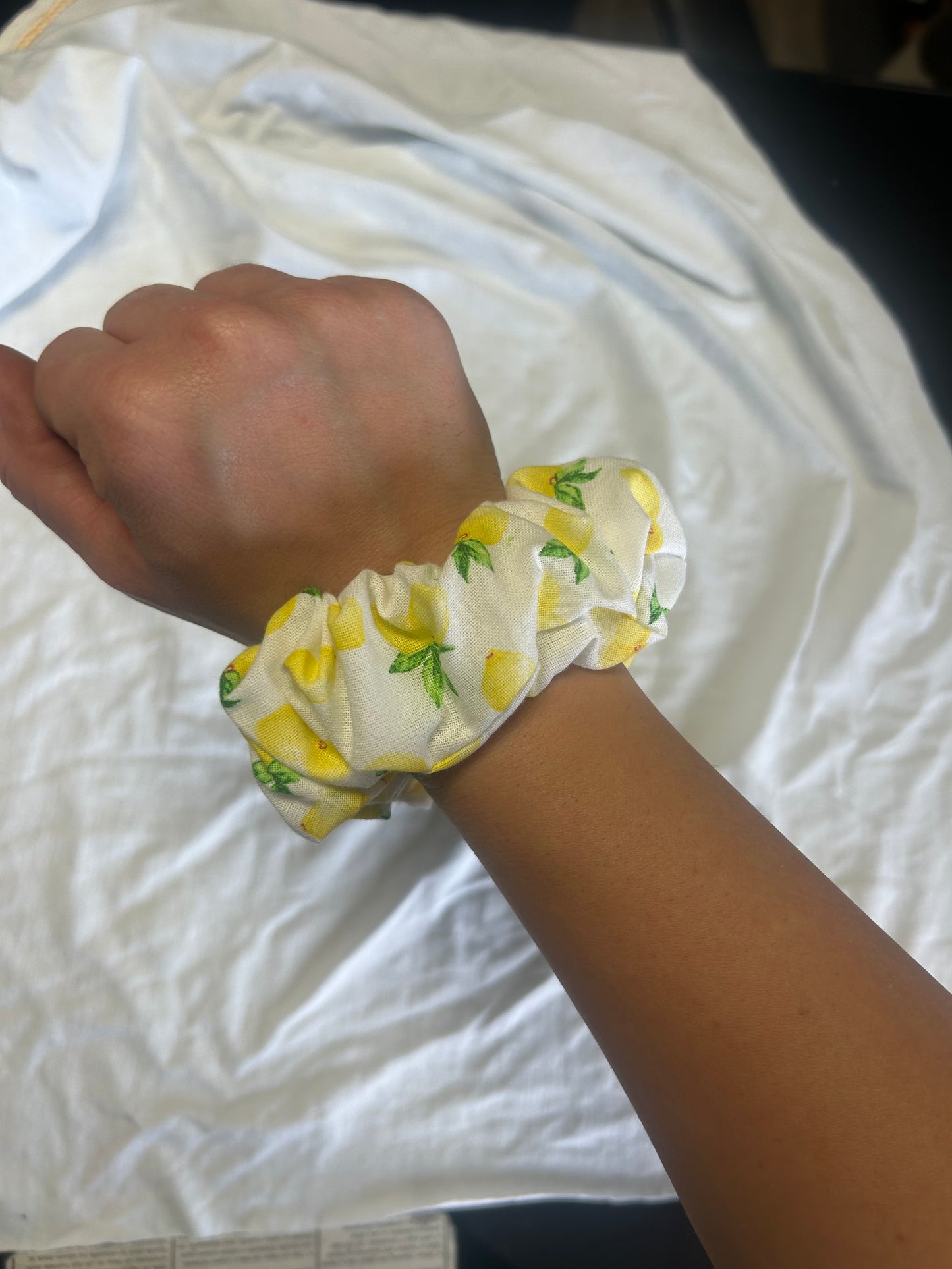 Lemon Hair Scrunchie