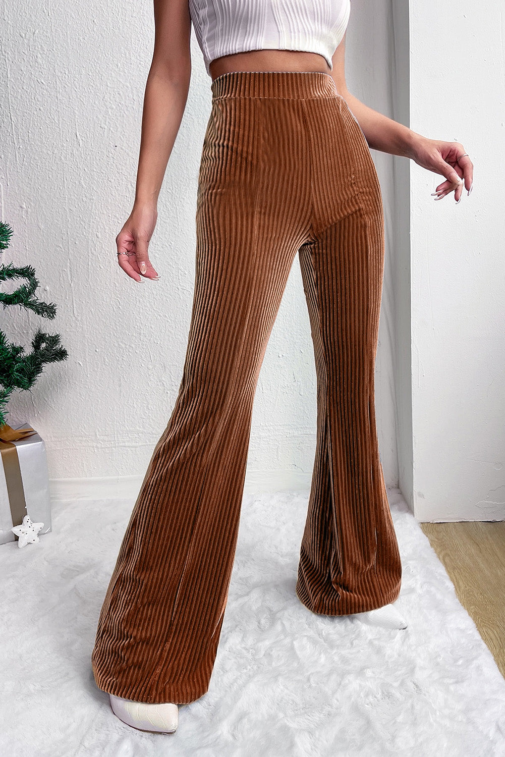 Chestnut High Waist Flare Pants