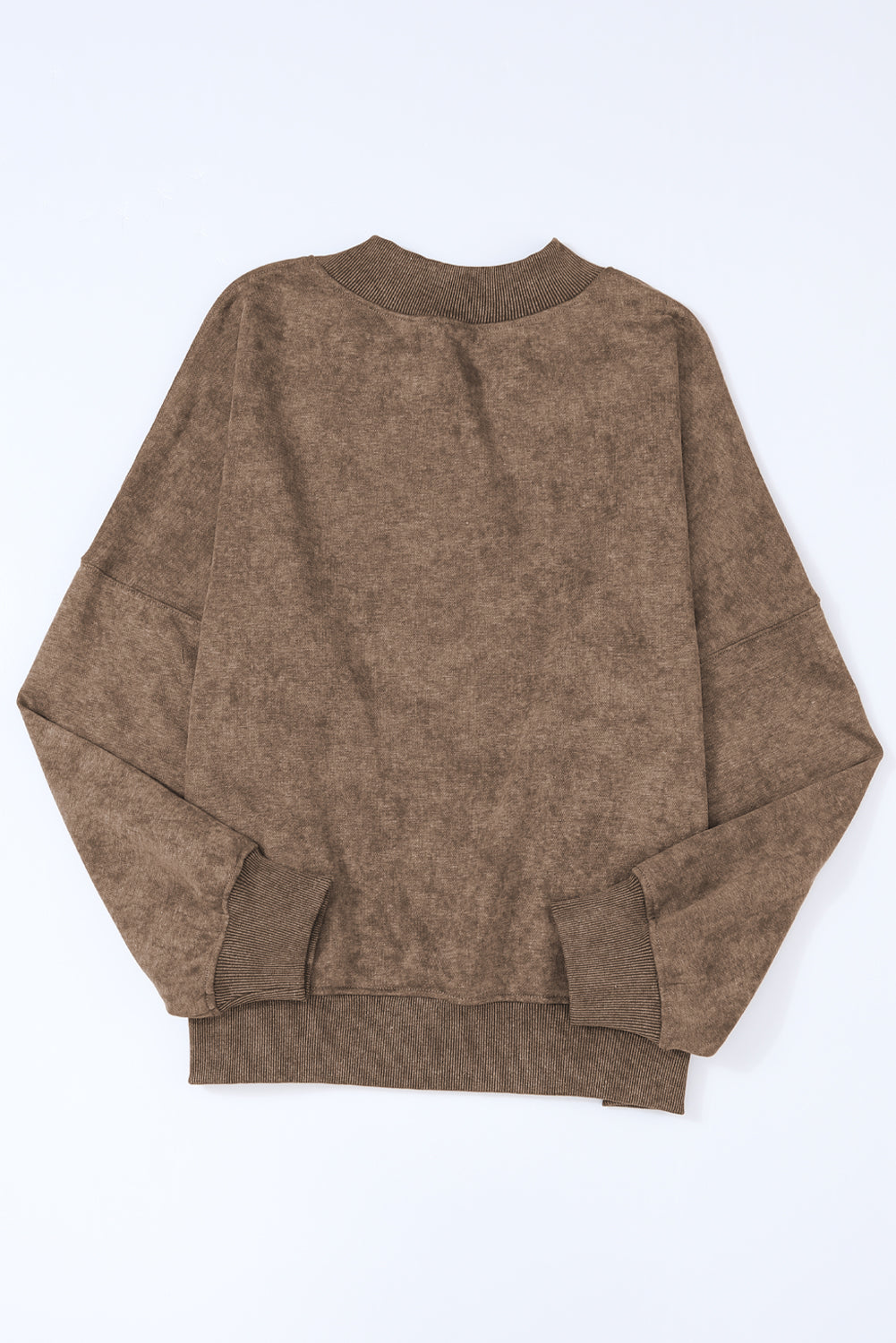 Brown Crew Neck Pullover Sweatshirt