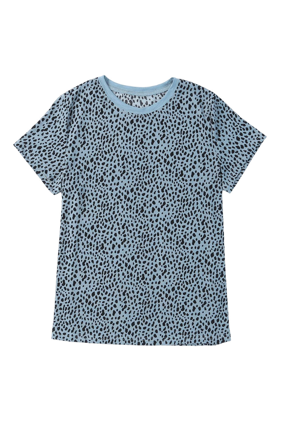 Gray Cheetah Print Short Sleeve T Shirt