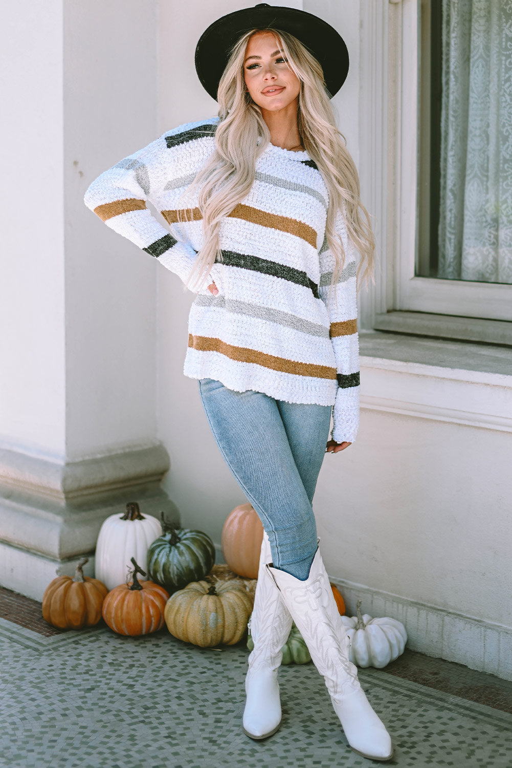 Striped Knit Sweater