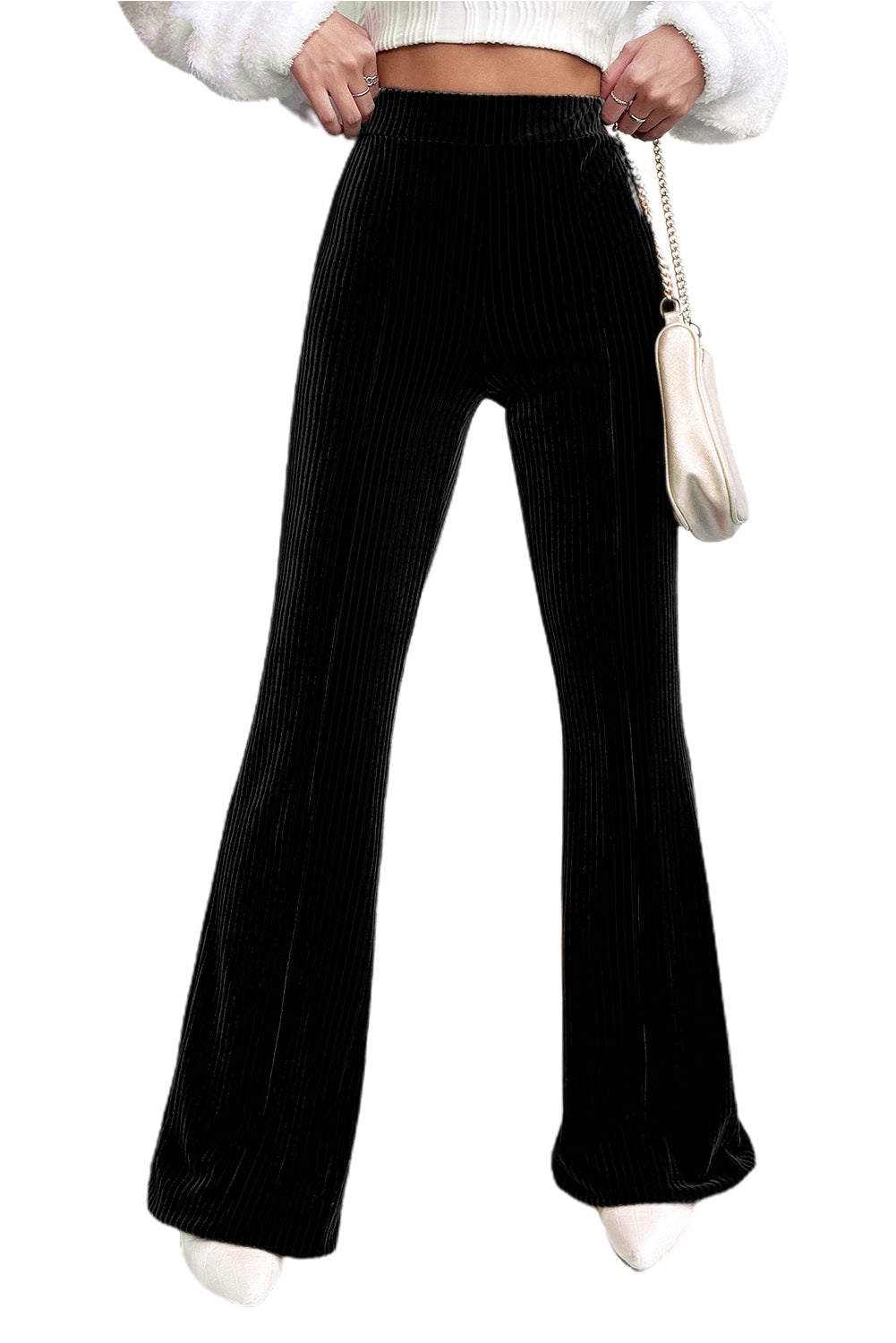 Black High Waist Flare Pants