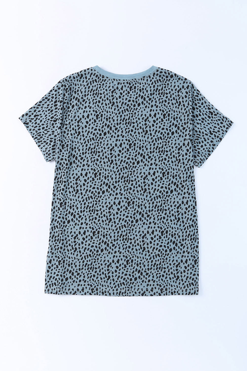 Gray Cheetah Print Short Sleeve T Shirt