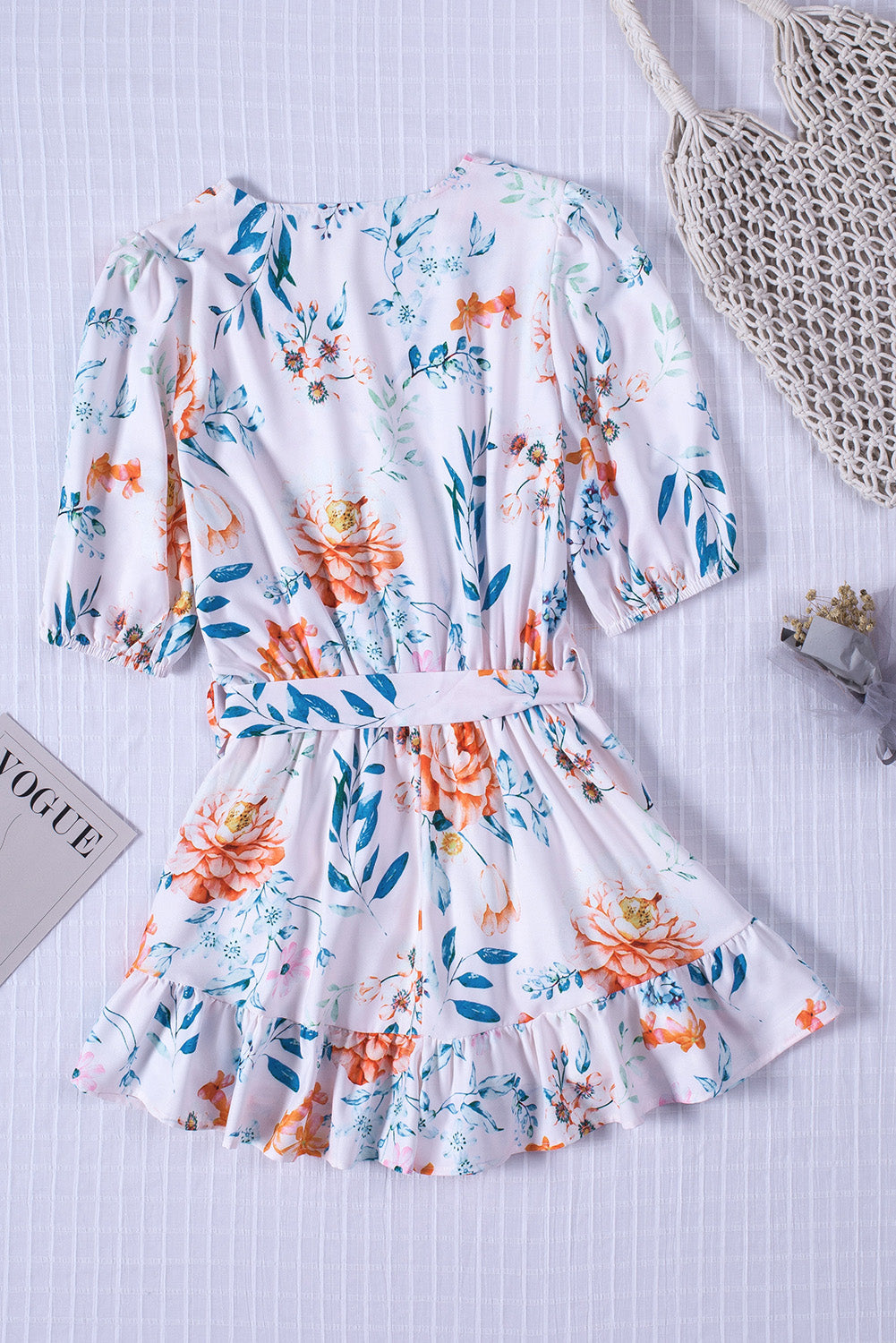 Floral Print Ruffle Romper