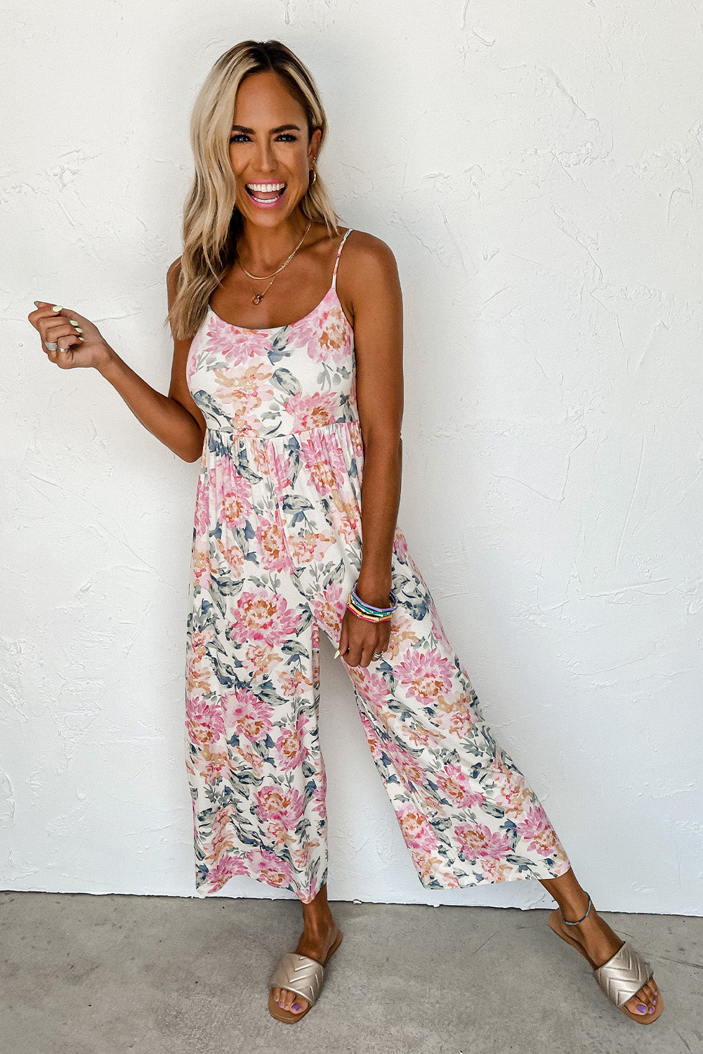 Floral Serenity Wide Leg Jumpsuit