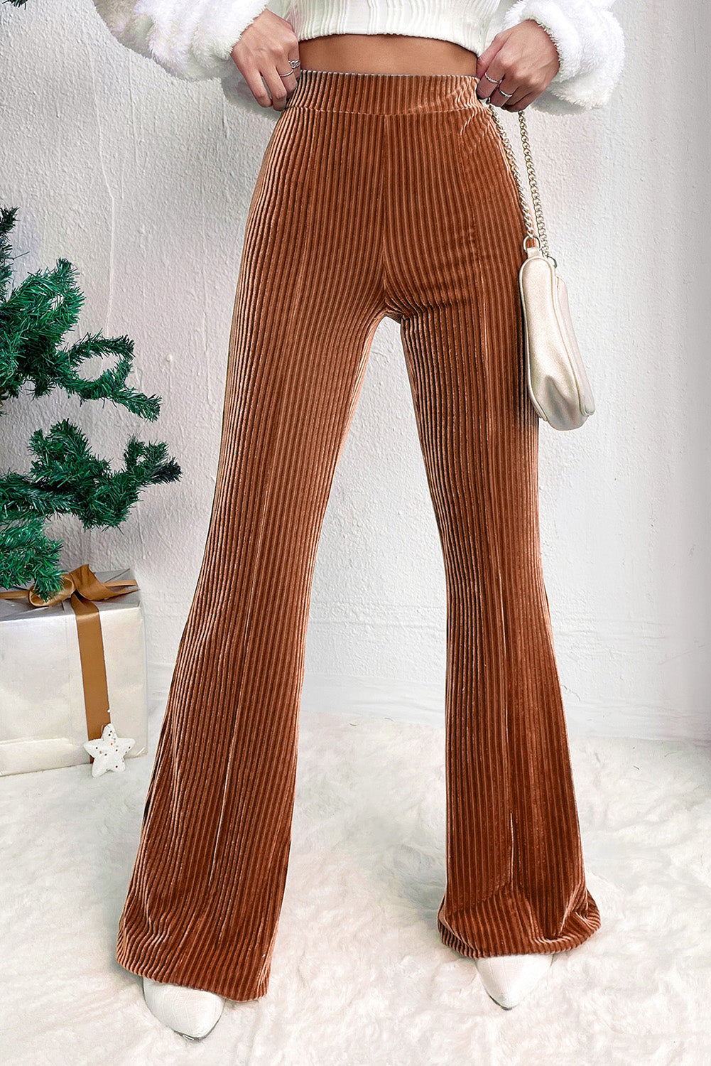 Chestnut High Waist Flare Pants