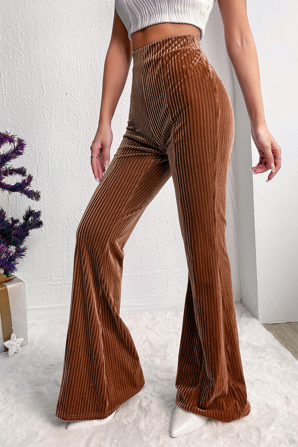 Chestnut High Waist Flare Pants