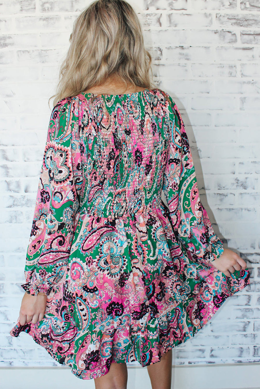 Boho Ruffle Hem Dress