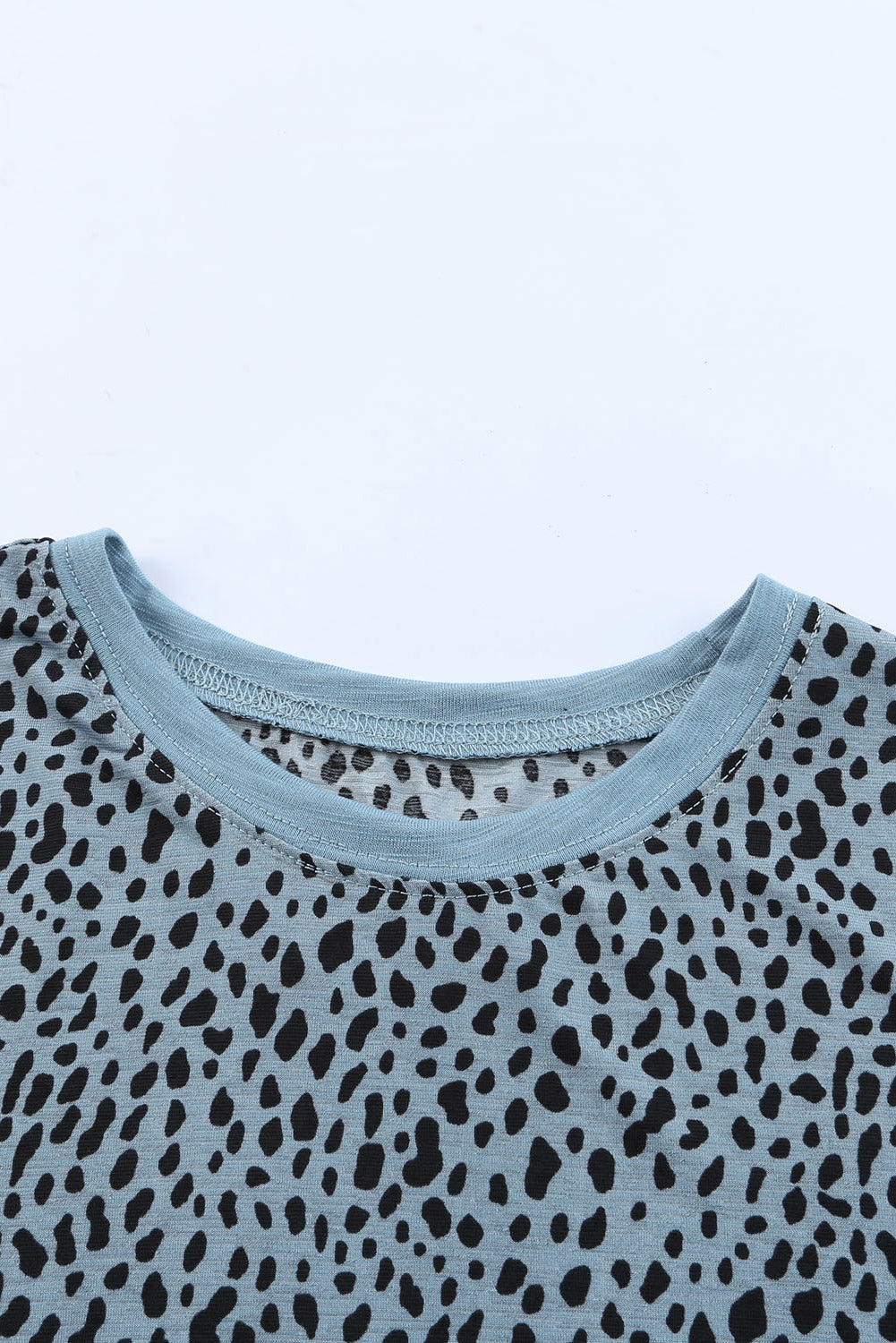 Gray Cheetah Print Short Sleeve T Shirt