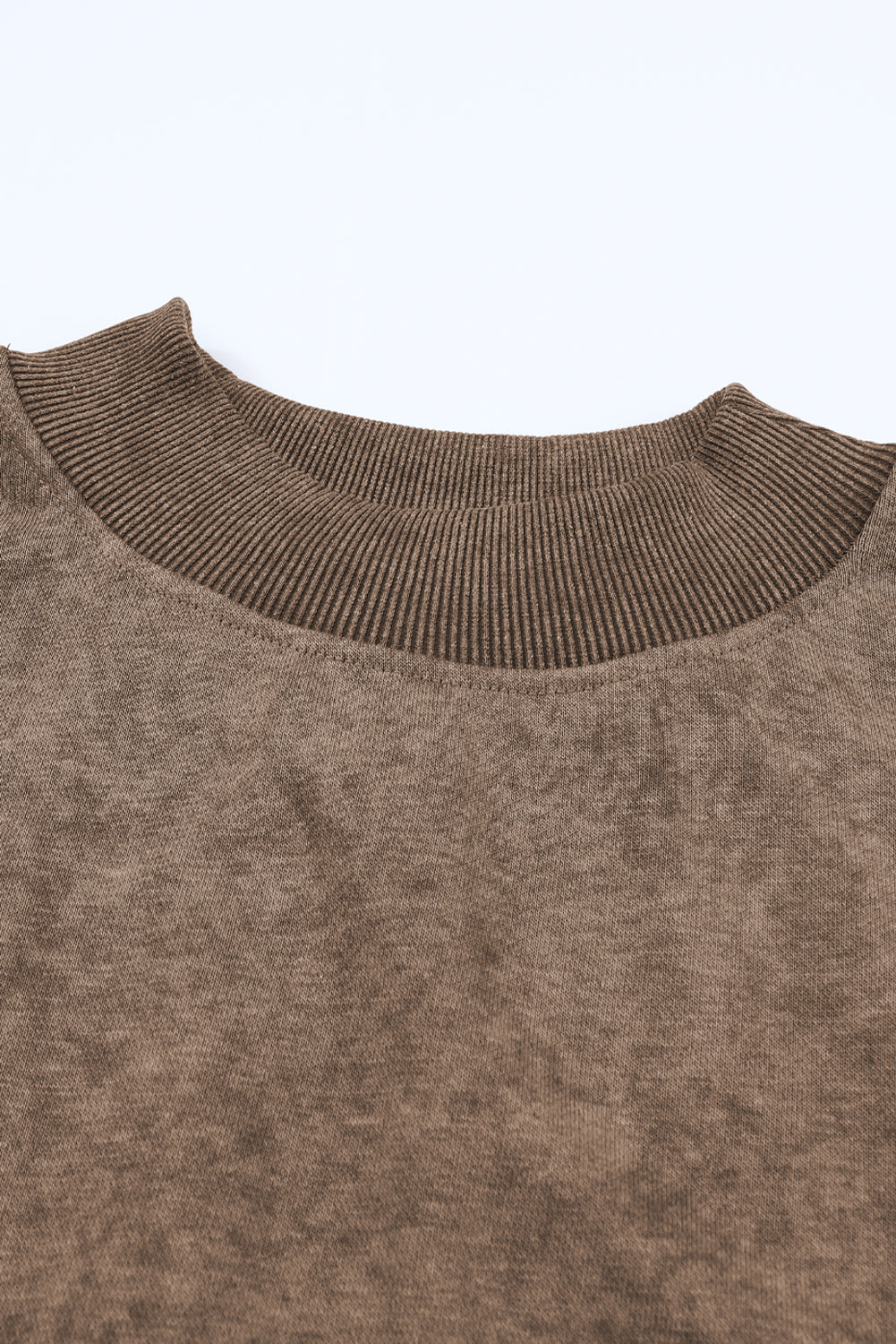 Brown Crew Neck Pullover Sweatshirt