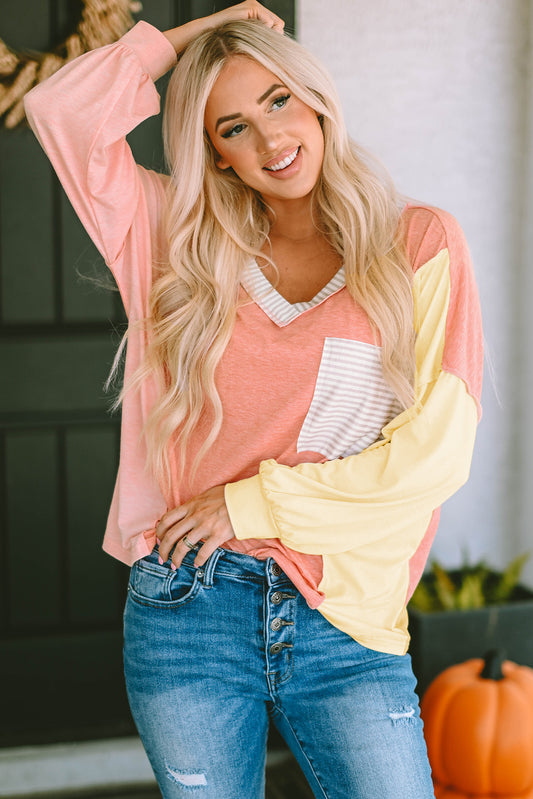 Striped Block Long Sleeve Shirt