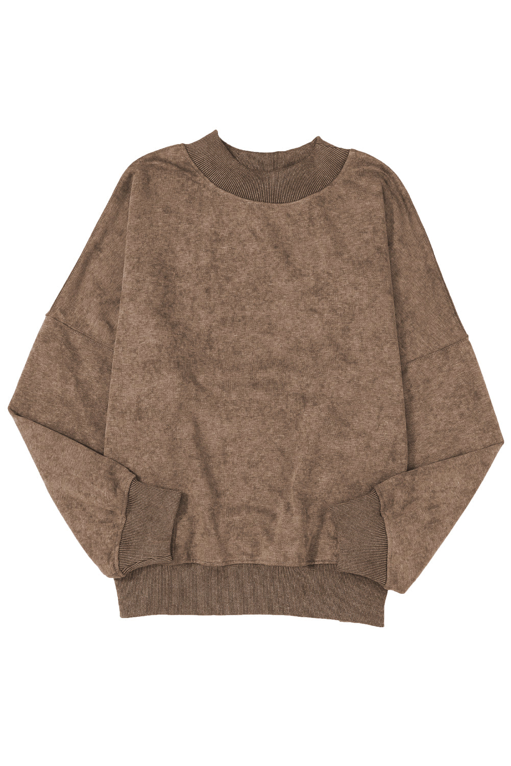 Brown Crew Neck Pullover Sweatshirt