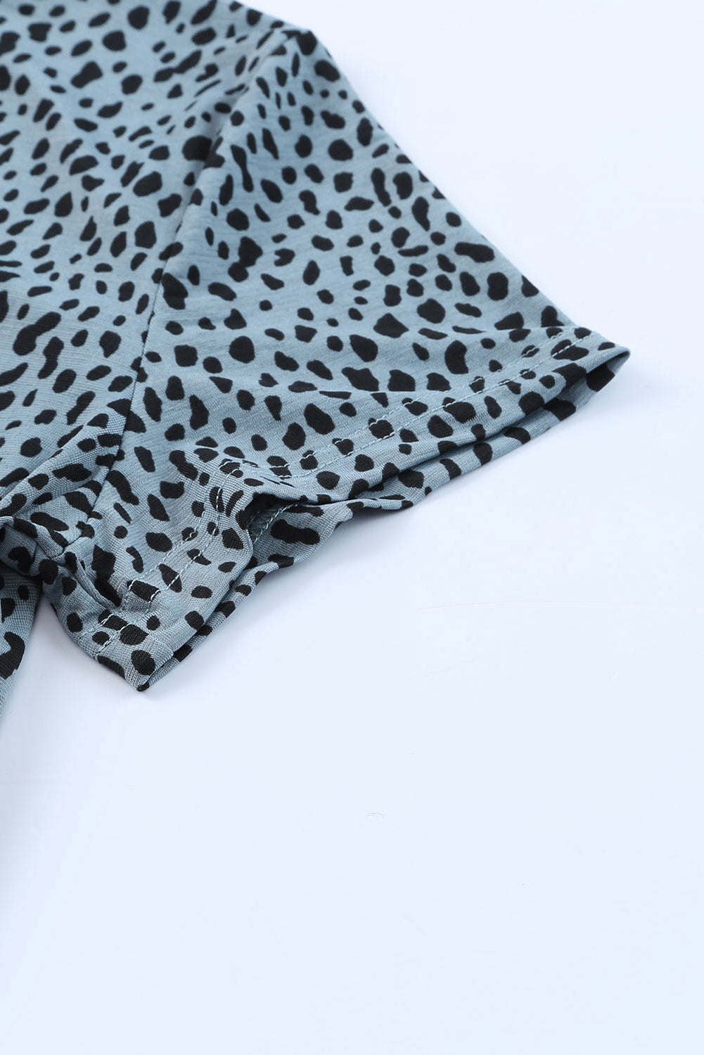 Gray Cheetah Print Short Sleeve T Shirt