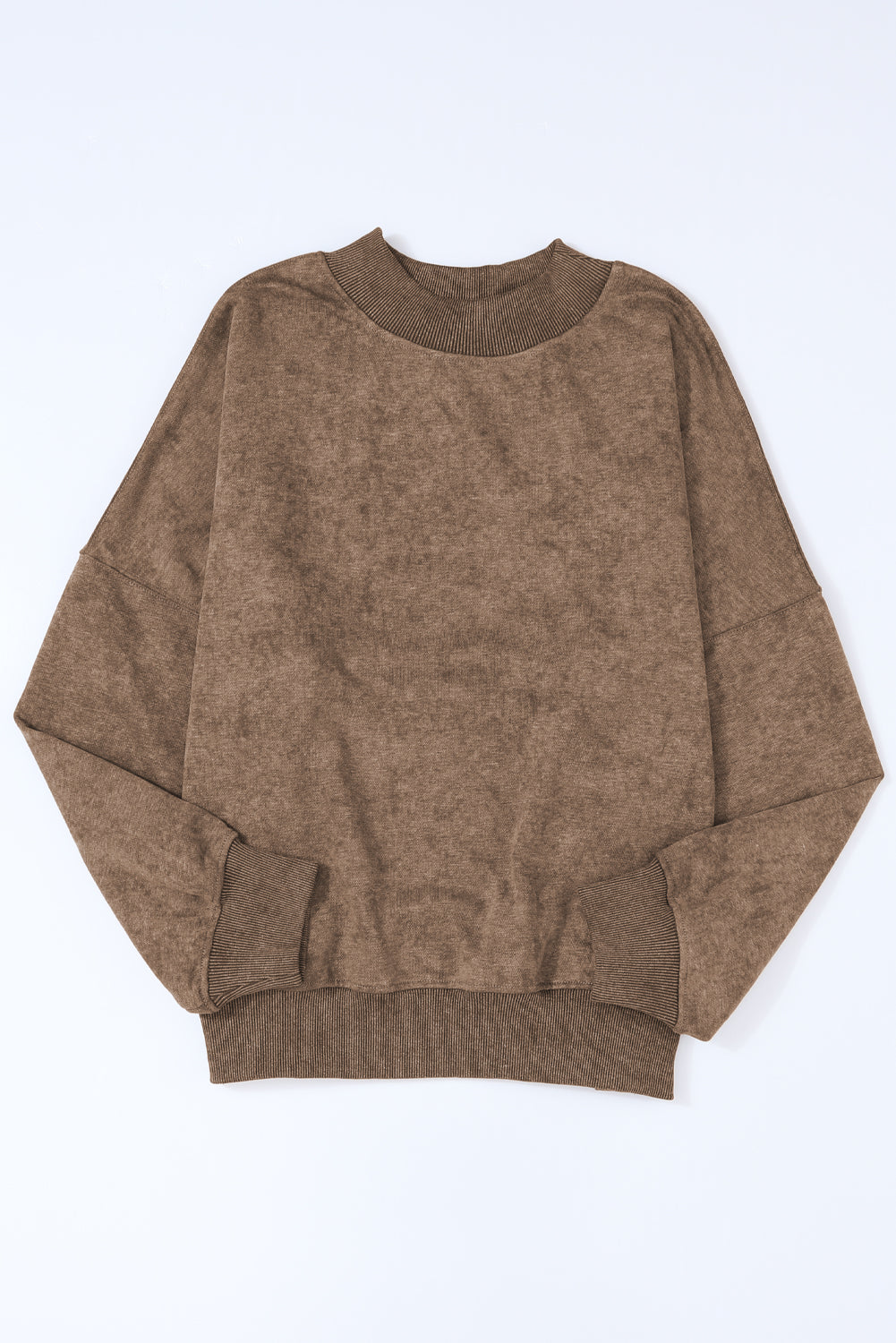 Brown Crew Neck Pullover Sweatshirt